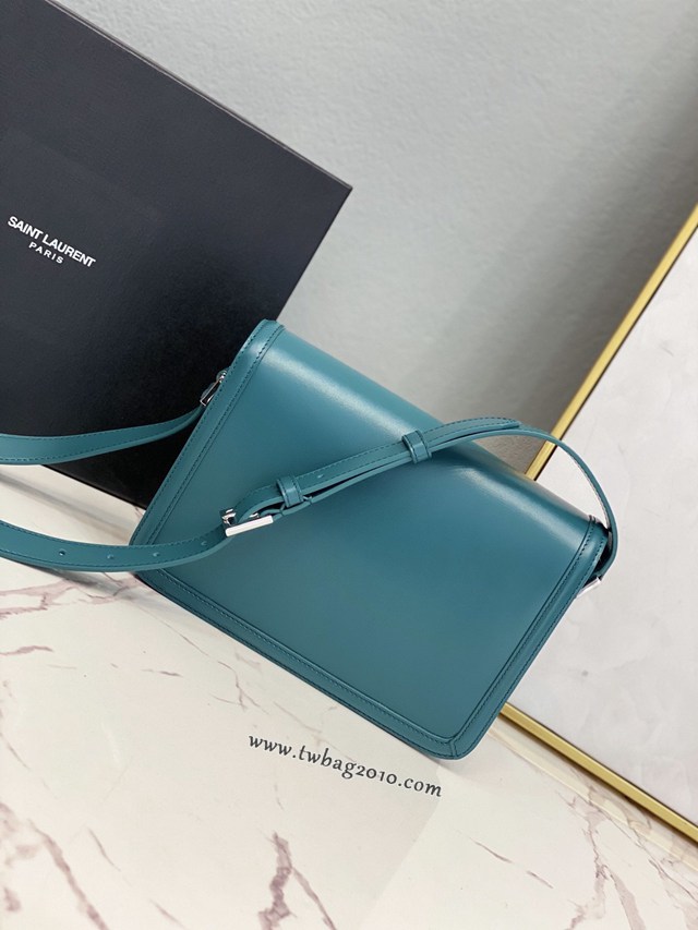YSL专柜款女包 聖羅蘭經典款MONOGRAM金屬旋扣大號郵差包 YSL肩背斜挎包 634305  jjh1079
